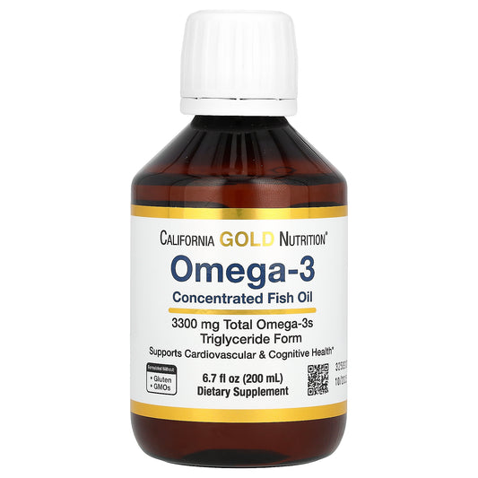 California Gold Nutrition, Norwegian Extra Strength Oslomega® Omega 3 Fish Oil, Natural Lemon, 6.7 fl oz (200 ml)