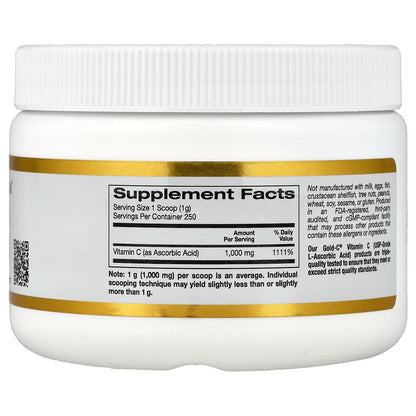 California Gold Nutrition, Gold C® Powder, USP Grade Vitamin C, 1,000 mg, 8.81 oz (250 g)