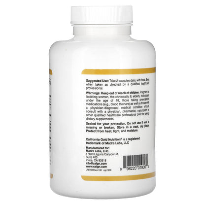 California Gold Nutrition, Apple Cider Vinegar, 180 Veggie Capsules (450 mg per Capsule)