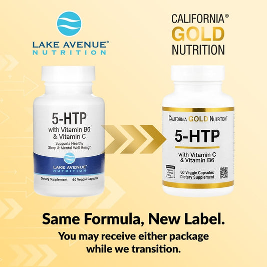 California Gold Nutrition, 5-HTP with Vitamin B6 & Vitamin C, 60 Veggie Capsules